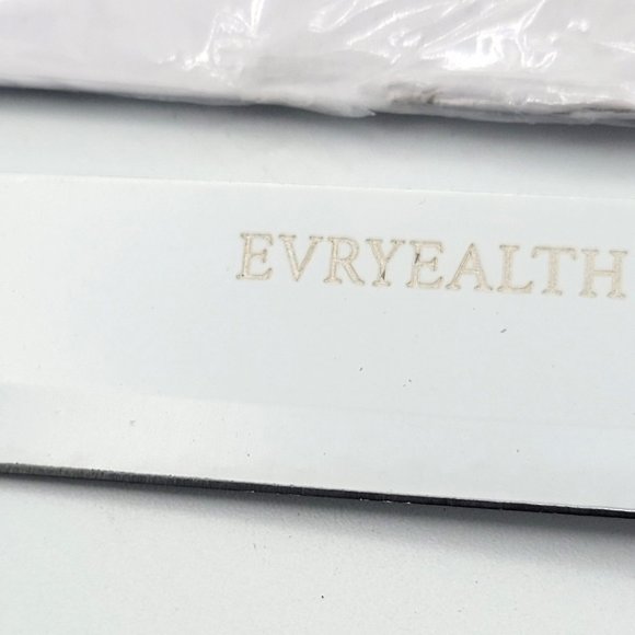 6 Knives Kitchen Cutlery White/Gold Handles Plastic Block Holder EVEYEALTH New - Picture 7 of 14